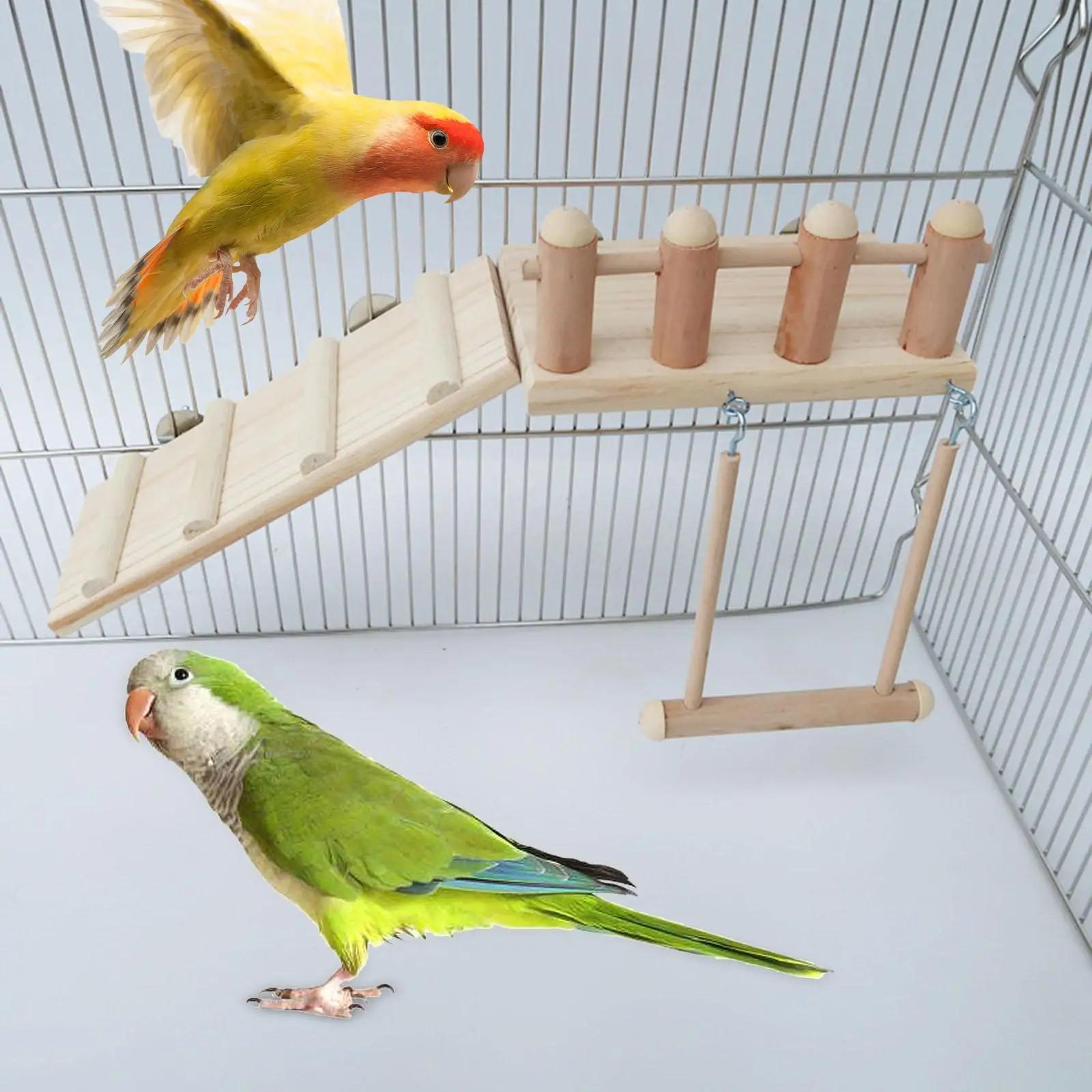 Bird Perches Cage Toys Bird Cage Accessories for Lovebird Budgie Finches
Bird Perches Cage Toys Bird Cage Accessories for Lovebird Budgie Finches