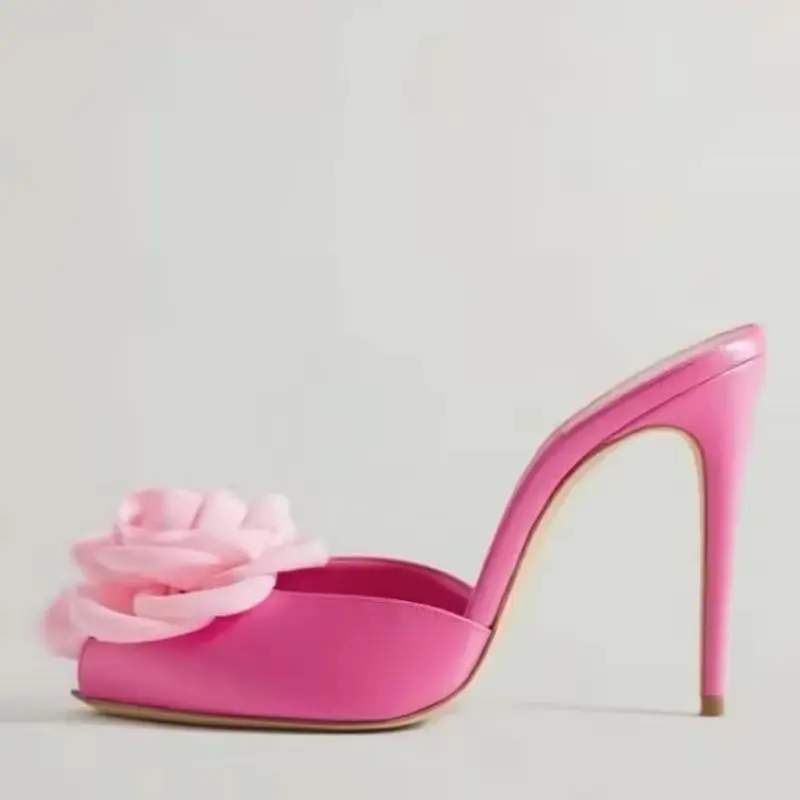 Arden Furtado Summer Flower Peep toe slippers pointed Super high heel Word slippers Outdoor Extra large size Mules Banquet shoes
Arden Furtado Summer Flower Peep toe slippers pointed Super high heel Word slippers Outdoor Extra large size Mules Banquet shoes