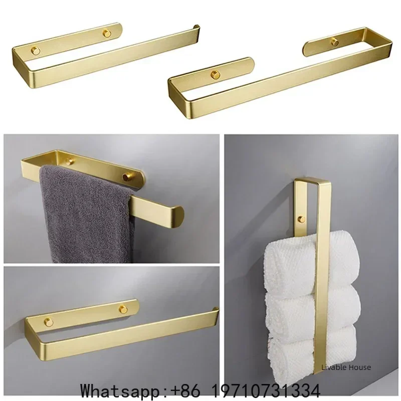 Towel Holder Bathroom Rack Bar Golden Kitchen Roll Paper Hand Towel Hanger Self Towel Hanger Self Storage Shelf Punching
Towel Holder Bathroom Rack Bar Golden Kitchen Roll Paper Hand Towel Hanger Self Towel Hanger Self Storage Shelf Punching