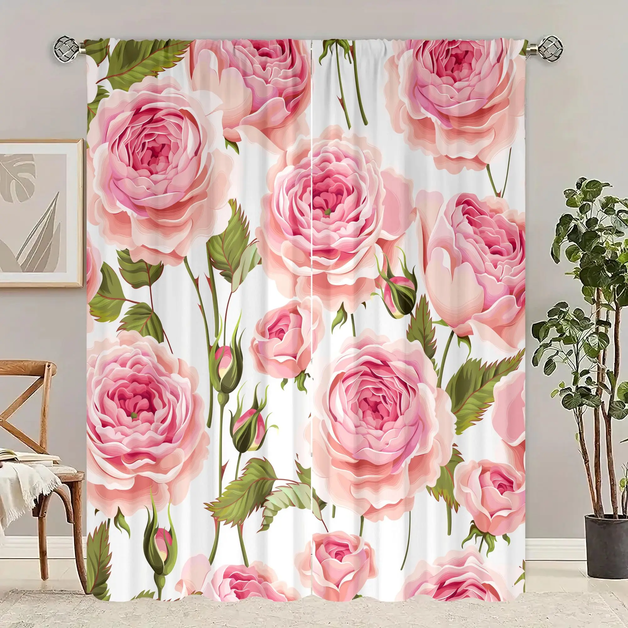 2 pieces - rose-print curtains - polyester material - suitable for bedrooms, living rooms, and study rooms as privacy curtains.
2 pieces - rose-print curtains - polyester material - suitable for bedrooms, living rooms, and study rooms as privacy curtains.