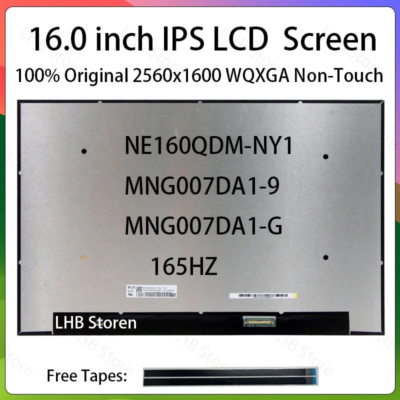 16-дюймовый ЖК-экран 165 Гц NE160QDM-NY1 MNG007DA1-9 MNG007DA1-G, замена матричной панели дисплея, 2560x1600, 100% sRGB, eDP, 40 контактов
16-дюймовый ЖК-экран 165 Гц NE160QDM-NY1 MNG007DA1-9 MNG007DA1-G, замена матричной панели дисплея, 2560x1600, 100% sRGB, eDP, 40 контактов