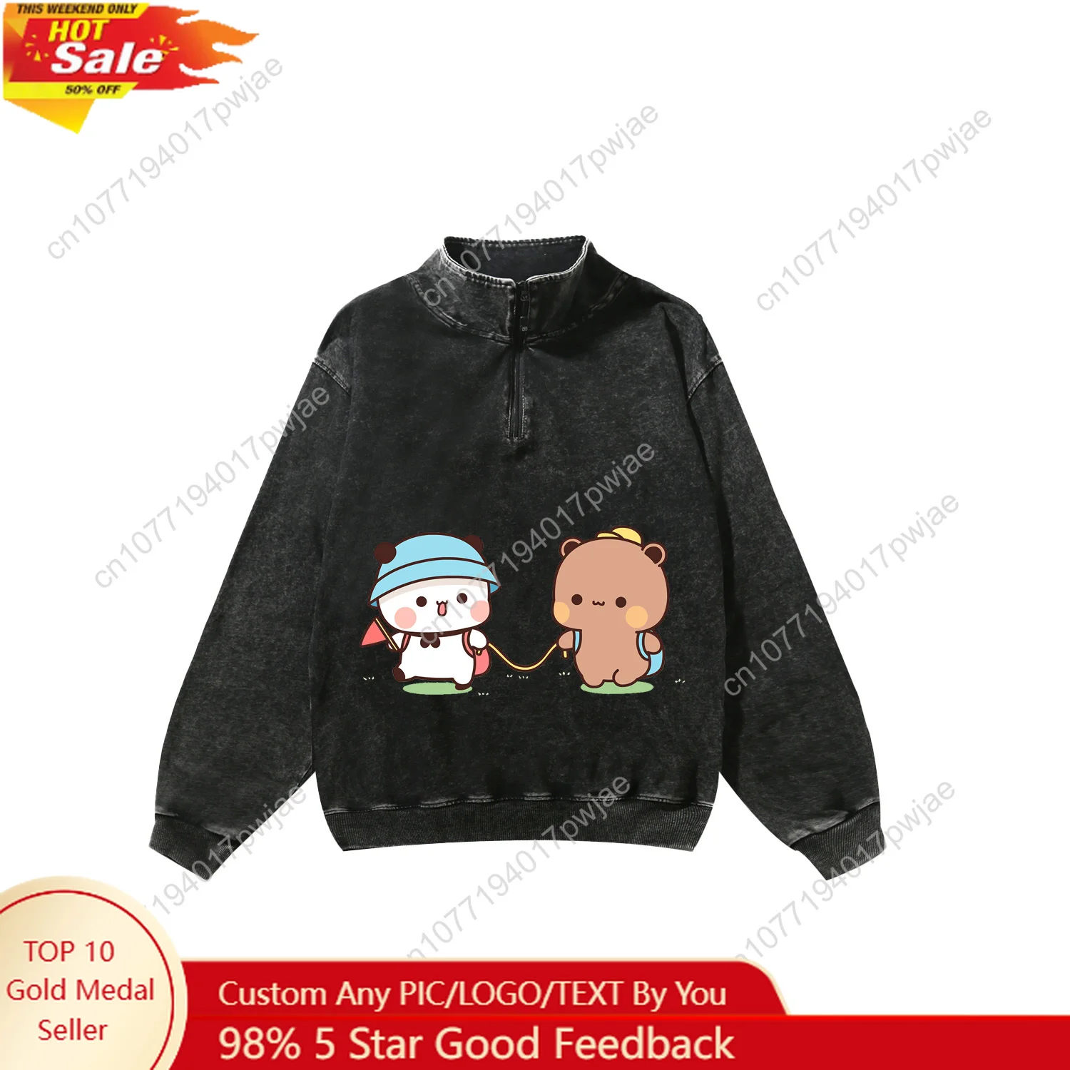 Bubu Dudu Cartoon Animation Custom Retro Sweatshirt Mans Womans Half Zipper Vintage Sweat Shirt Photo Custom Made Tops
Bubu Dudu Cartoon Animation Custom Retro Sweatshirt Mans Womans Half Zipper Vintage Sweat Shirt Photo Custom Made Tops