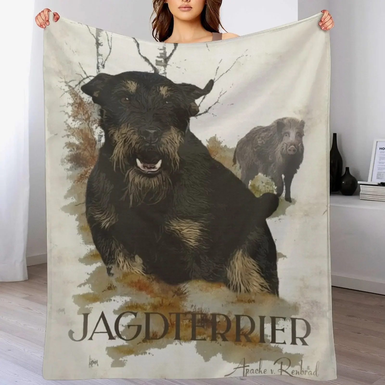 Jagdterrier Apache, hunting boar Throw Blanket Designers Luxury Designer Sofa Quilt Blankets
Jagdterrier Apache, hunting boar Throw Blanket Designers Luxury Designer Sofa Quilt Blankets