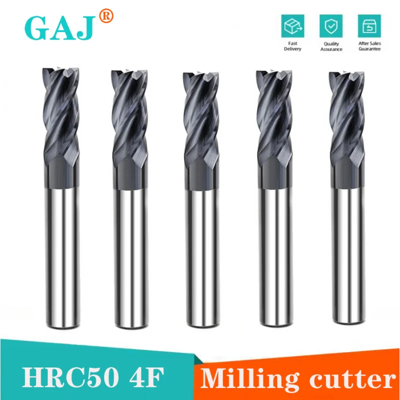 HRC55 4-Flute Bit Black Nano Coating Endmills Tungsten Steel CarbideFlat End Mills CNC Mechanical Machining Milling Cutter tools
HRC55 4-Flute Bit Black Nano Coating Endmills Tungsten Steel CarbideFlat End Mills CNC Mechanical Machining Milling Cutter tools