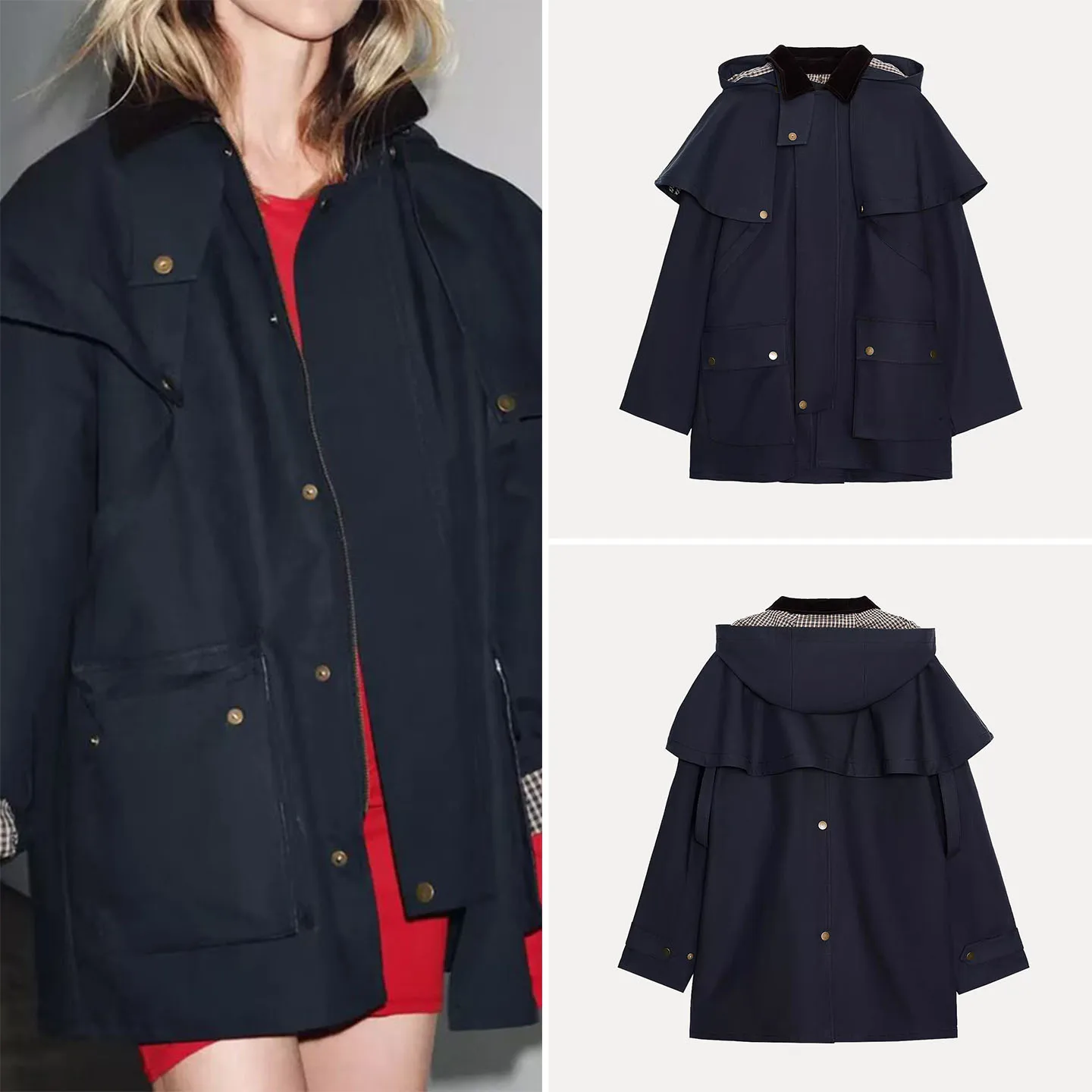 Faionable Loose Color Blo Hooded Coat Ne Collar Contrast Color Women's Autumn New Arrival Windbreaker Z China
Faionable Loose Color Blo Hooded Coat Ne Collar Contrast Color Women's Autumn New Arrival Windbreaker Z China