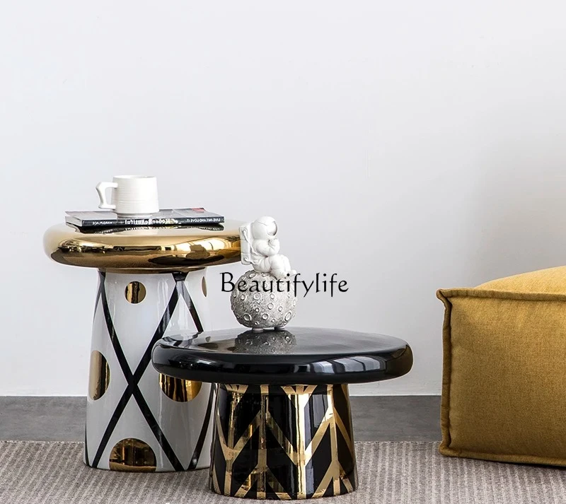 Nordic mushroom creative combination corner table light luxury round ceramic electroplated coffee table
Nordic mushroom creative combination corner table light luxury round ceramic electroplated coffee table