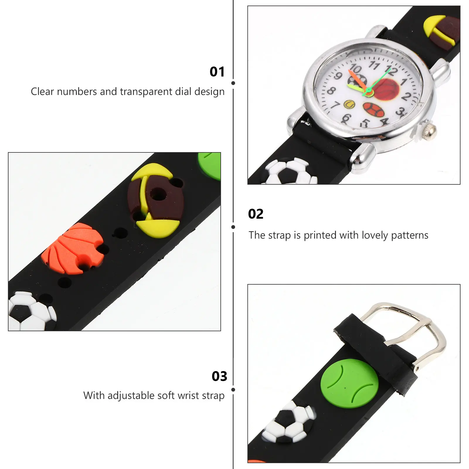 Прекрасные детские часы с мультяшным рисунком, мягкий удобный регулируемый ремешок, прозрачный циферблат, легкое считывание времени, подарок на день рождения для мальчиков и девочек
Прекрасные детские часы с мультяшным рисунком, мягкий удобный регулируемый ремешок, прозрачный циферблат, легкое считывание времени, подарок на день рождения для мальчиков и девочек