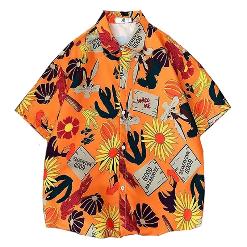 Y2K Men Vintage Shirt Summer New Hawaiian Short Sleeve Shirt Mens Halloween Pumpkin Print Beach Casual Shirts Man Oversized Hemd
Y2K Men Vintage Shirt Summer New Hawaiian Short Sleeve Shirt Mens Halloween Pumpkin Print Beach Casual Shirts Man Oversized Hemd