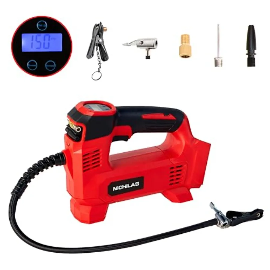 Tire Inflator Compatible with Milwaukee M18 Battery Auto Portable Air Compressor Pump with LCD Screen Fixed Value Setting for C
Tire Inflator Compatible with Milwaukee M18 Battery Auto Portable Air Compressor Pump with LCD Screen Fixed Value Setting for C