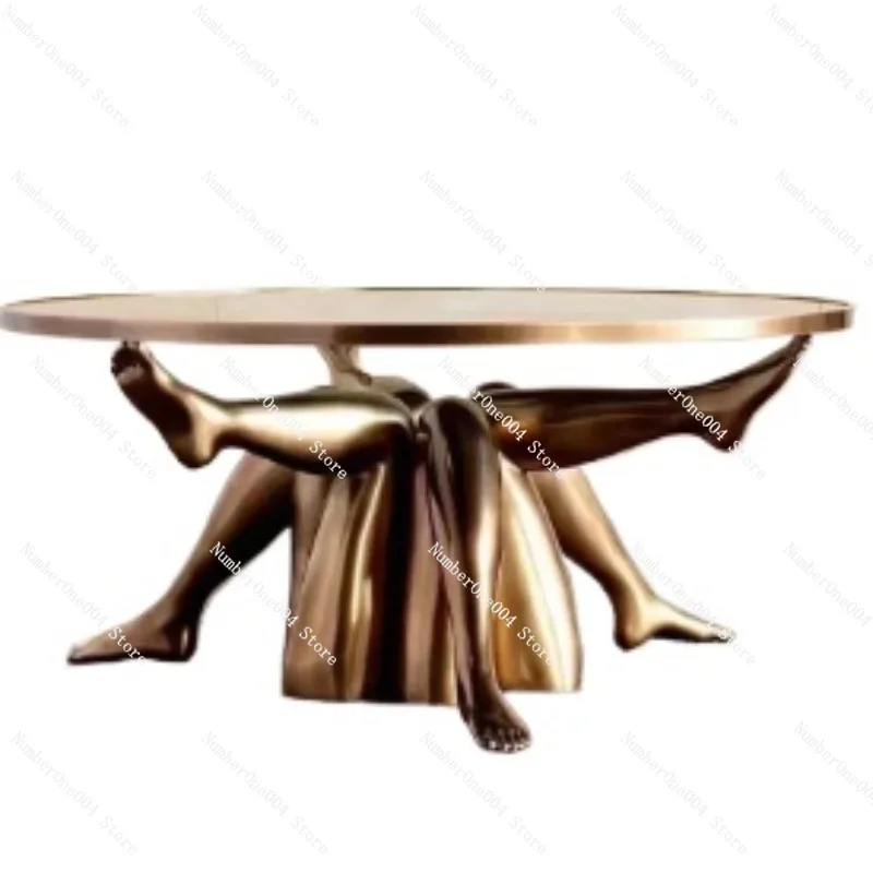 Modern Art FRP Electroplating Beauty Leg Coffee Table Model Room Hotel Personality Round Tea Table
Modern Art FRP Electroplating Beauty Leg Coffee Table Model Room Hotel Personality Round Tea Table