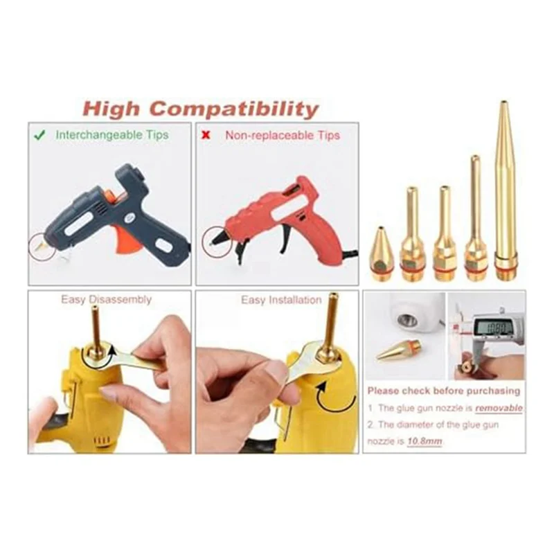 5 Pieces Bore Long Tube Nozzles Thread Interchangeable Nozzle Set For Hot Meltingglue
5 Pieces Bore Long Tube Nozzles Thread Interchangeable Nozzle Set For Hot Meltingglue