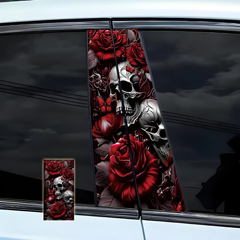 2pcs Skull Rose Car B-Pillar Decal Vinyl Waterproof Decal Covering Scratched Car Decal Diy Car Door Pillar Decal
2pcs Skull Rose Car B-Pillar Decal Vinyl Waterproof Decal Covering Scratched Car Decal Diy Car Door Pillar Decal