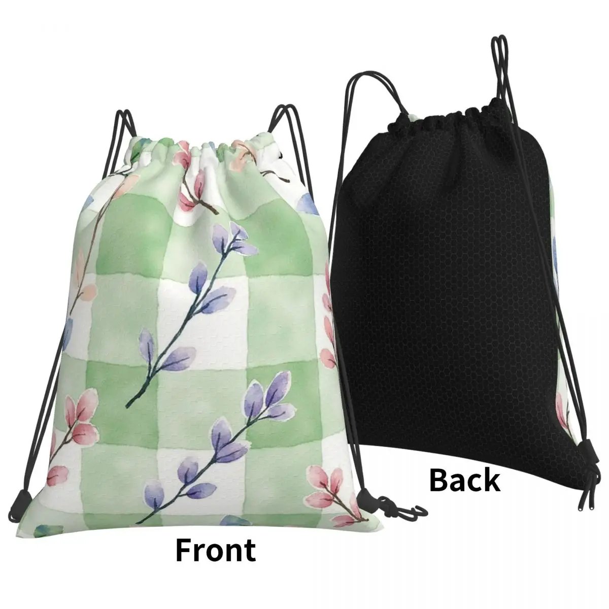 Sage Green Gingham Print Backpacks Portable Drawstring Bundle Pocket Storage Bag Book Bags for Man Woman Students
Sage Green Gingham Print Backpacks Portable Drawstring Bundle Pocket Storage Bag Book Bags for Man Woman Students