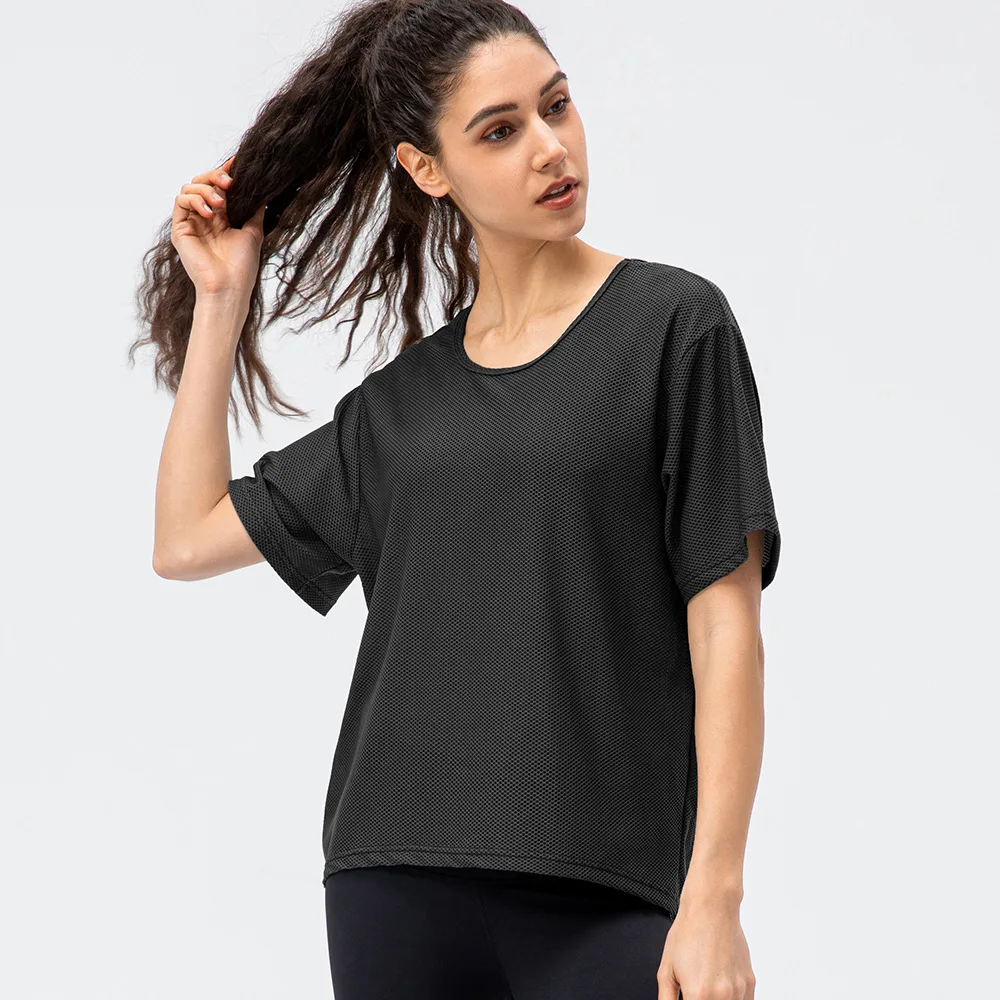 Sports T-shirt Woman Yoga Short Sleeve Fitness Tops Loose Sports Fitness Shirts Quick Dry Running Shirts Casual Home Clothing
Sports T-shirt Woman Yoga Short Sleeve Fitness Tops Loose Sports Fitness Shirts Quick Dry Running Shirts Casual Home Clothing