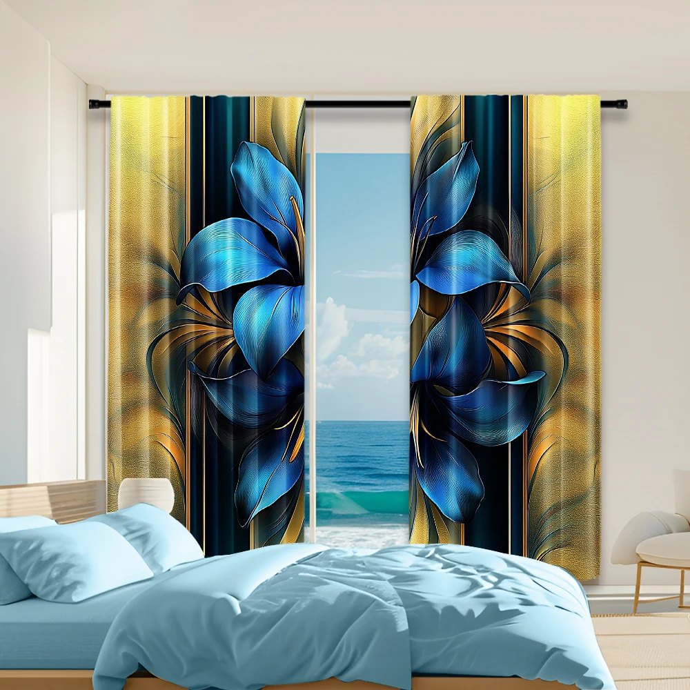 2Pcs Glam Floral Art Window Curtains Machine Washable Polyester Drapes For Living Room Bedroom Design For Privacy
2Pcs Glam Floral Art Window Curtains Machine Washable Polyester Drapes For Living Room Bedroom Design For Privacy