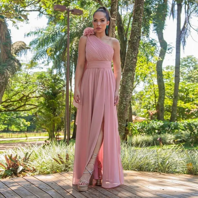 Eightale Pink Evening Dresses for Wedding Party One Shoulder Chiffon Floor Length Formal Occasion Prom Party Gown
Eightale Pink Evening Dresses for Wedding Party One Shoulder Chiffon Floor Length Formal Occasion Prom Party Gown