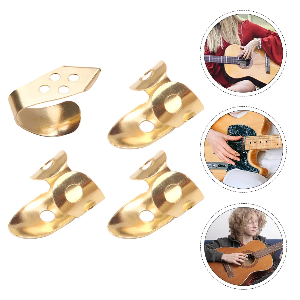 4Pcs Adjustable Size Guitar Finger Pick Stainless Steel Thumb Plectrum for Versatile Usage and Comfortable Fit
4Pcs Adjustable Size Guitar Finger Pick Stainless Steel Thumb Plectrum for Versatile Usage and Comfortable Fit