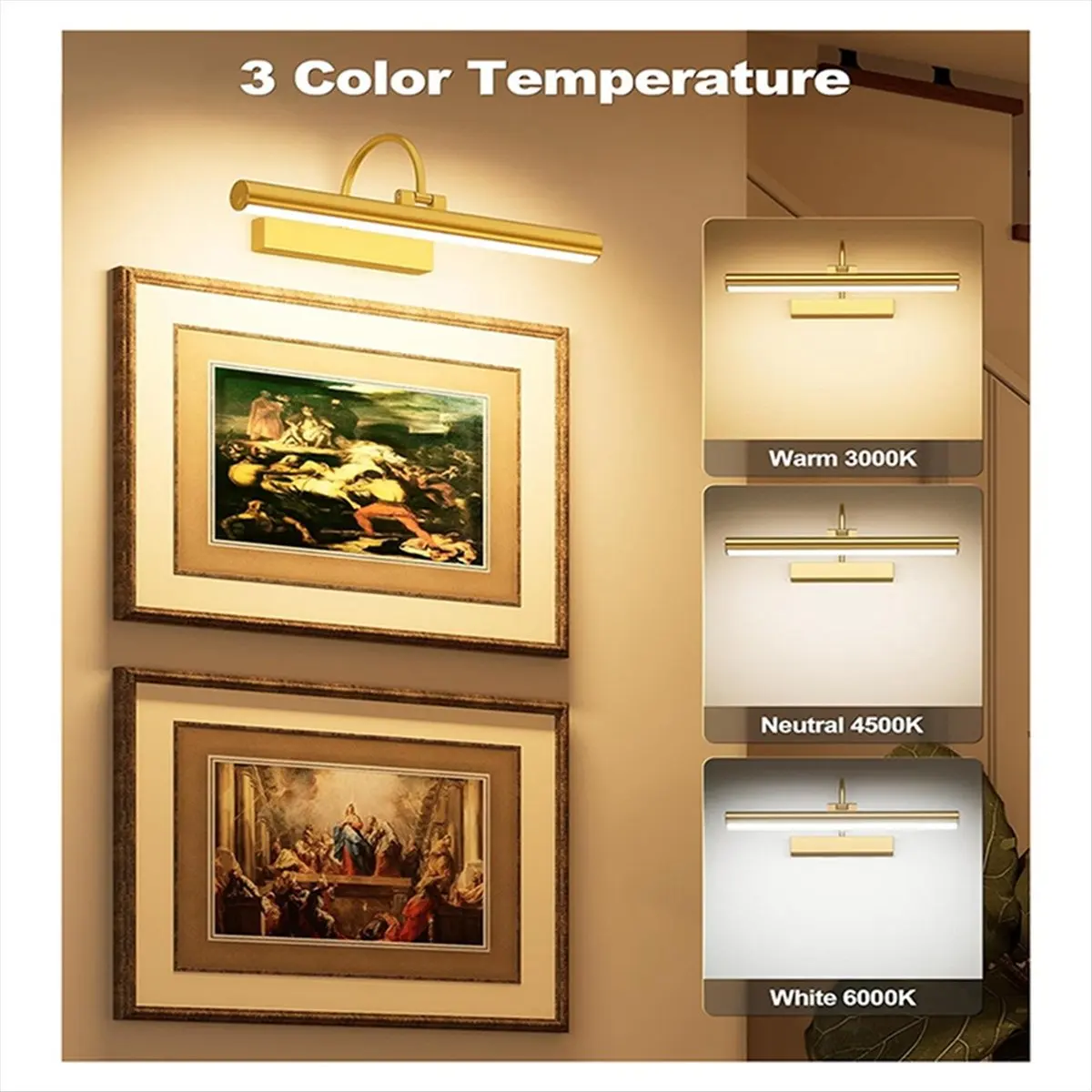【EXCLUSIVE!】Rechargable Picture Light Battery Operated, 3 Color Temperatures Cordless Picture Light with Remote
【EXCLUSIVE!】Rechargable Picture Light Battery Operated, 3 Color Temperatures Cordless Picture Light with Remote