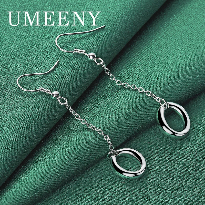 925 Sterling Silver 33mm Tassel Round Dangle Earrings Women Fashion Simple Wedding Jewelry Engagement
925 Sterling Silver 33mm Tassel Round Dangle Earrings Women Fashion Simple Wedding Jewelry Engagement
