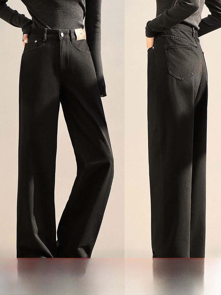 Современные джинсы с флисовой подкладкой, прямые широкие штанины, женские, теплые, хлопковые, на молнии, на все сезоны, повседневные брюки
Современные джинсы с флисовой подкладкой, прямые широкие штанины, женские, теплые, хлопковые, на молнии, на все сезоны, повседневные брюки