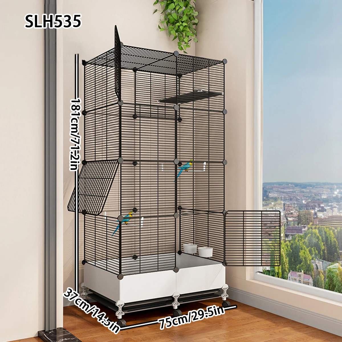 Bird Cage Large Splash-Proof Parrot Black Phoenix Myna Large Thrush Tiger Skin Pearl Bird Special Luxury Landscaping House
Bird Cage Large Splash-Proof Parrot Black Phoenix Myna Large Thrush Tiger Skin Pearl Bird Special Luxury Landscaping House