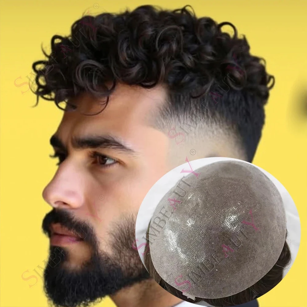 Men's 22mm Curly Microskin Black Human Hair Toupee 0.06mm Thin PU Natural Hairline Brown Blonde Replacement Capillary Prosthesis
Men's 22mm Curly Microskin Black Human Hair Toupee 0.06mm Thin PU Natural Hairline Brown Blonde Replacement Capillary Prosthesis