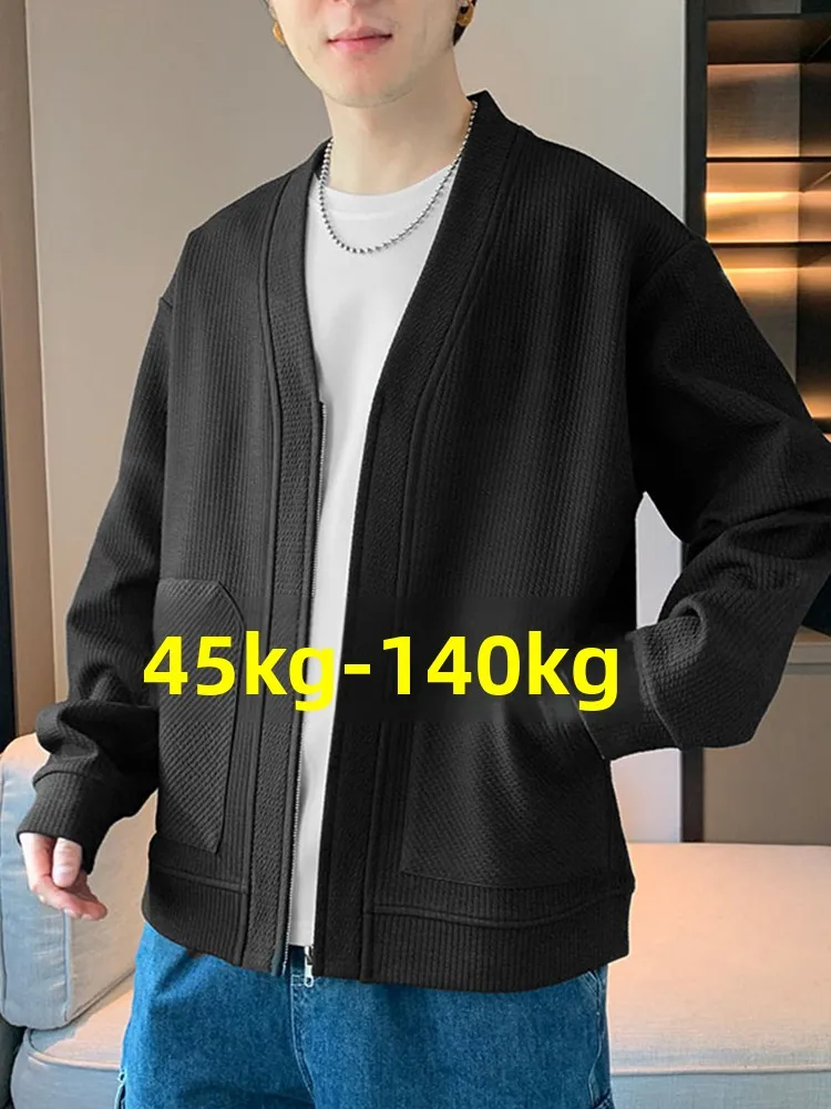Men's Casual Oversize Jaet Spring Autumn New Sle Knitted Cardigan Large Size Fat Men's Faion Outerwear Polyester Fabric
Men's Casual Oversize Jaet Spring Autumn New Sle Knitted Cardigan Large Size Fat Men's Faion Outerwear Polyester Fabric