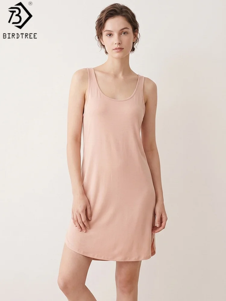 Birdtree, 100% Real Silk Nightgown, U-neck Sleeveless, Women Knitted Pajama Dresses, Soft Sleeping Homewear, 2026 New D66716JF
Birdtree, 100% Real Silk Nightgown, U-neck Sleeveless, Women Knitted Pajama Dresses, Soft Sleeping Homewear, 2026 New D66716JF