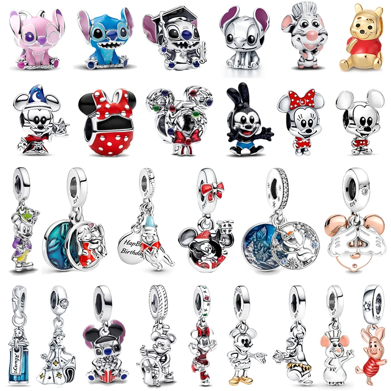 Новые подвески Disney из стерлингового серебра 925 пробы, стежка и бусины с Микки и Минни, подходят для оригинального браслета, ожерелья, женские ювелирные изделия DlY 
Новые подвески Disney из стерлингового серебра 925 пробы, стежка и бусины с Микки и Минни, подходят для оригинального браслета, ожерелья, женские ювелирные изделия DlY