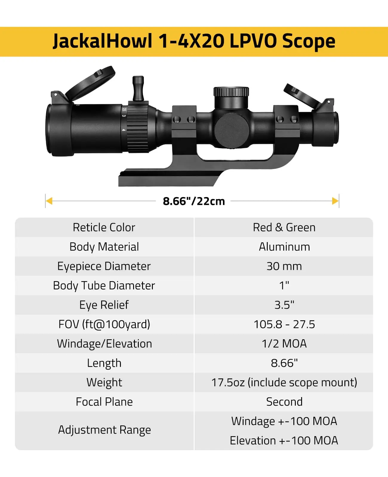 Riflescope 1-4x20 LPVO Rifle Scope with 1 inch Picatinny Cantilever Mount Illuminated Reticle Sights Compact Hunting
Riflescope 1-4x20 LPVO Rifle Scope with 1 inch Picatinny Cantilever Mount Illuminated Reticle Sights Compact Hunting