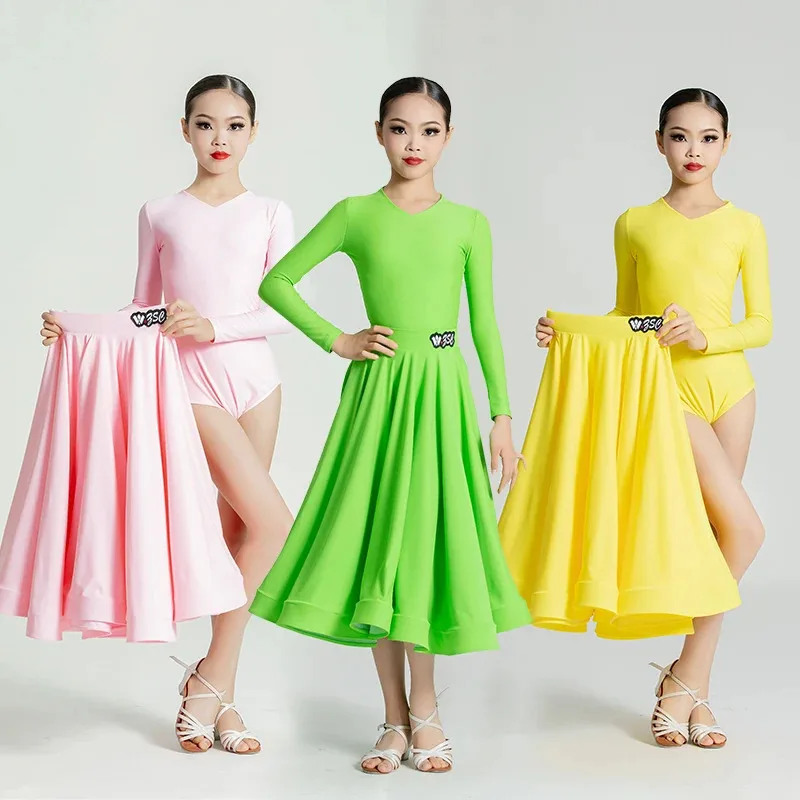 4 Colors Waltz Ballroom Dance Dresses Girls Latin Dance Competition Dress Kids Party Performance Modern Dancing Clothes
4 Colors Waltz Ballroom Dance Dresses Girls Latin Dance Competition Dress Kids Party Performance Modern Dancing Clothes