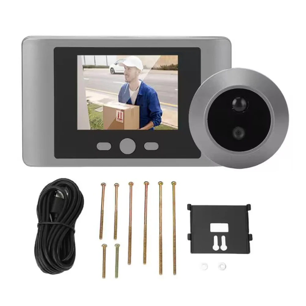 Mini Peephole Smart Wireless Door Viewer Camera IR Night Vision Front Door Peephole Camera 2.8 Inch Doorbell Door Camera 2000mAh
Mini Peephole Smart Wireless Door Viewer Camera IR Night Vision Front Door Peephole Camera 2.8 Inch Doorbell Door Camera 2000mAh
