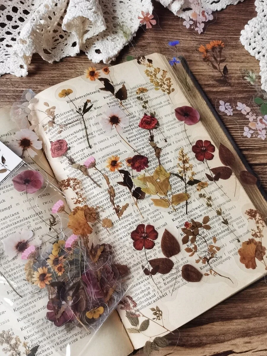 1pack/40pcs Vintage Pressed Flower Pet Sticker For Decorating Diy Scrapbooking And Journaling Back To School
1pack/40pcs Vintage Pressed Flower Pet Sticker For Decorating Diy Scrapbooking And Journaling Back To School