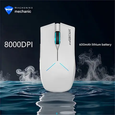 MACHENIKE M720 Wireless Gaming Mouse, Wired for Gaming PCs, Laptops, and Office Use, Dual-Mode Rechargeable, 8000 DPI