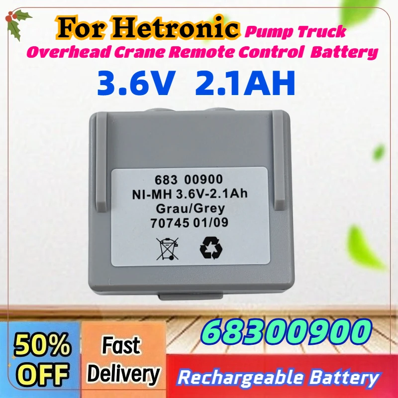 3.6V 68300900 68301000 2.1Ah/2.75Ah Ni-MH Battery for Hetronic Pump Truck Overhead Crane Koda Wet Spray Machine Hyde RC Battery
3.6V 68300900 68301000 2.1Ah/2.75Ah Ni-MH Battery for Hetronic Pump Truck Overhead Crane Koda Wet Spray Machine Hyde RC Battery