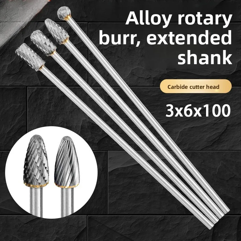 Extended Rod Carbide Rotary File Inner Hole Grinding Plus Long Handle Tungsten Steel Grind Head 3mm Handle 3*6*1 Wear Resistance
Extended Rod Carbide Rotary File Inner Hole Grinding Plus Long Handle Tungsten Steel Grind Head 3mm Handle 3*6*1 Wear Resistance