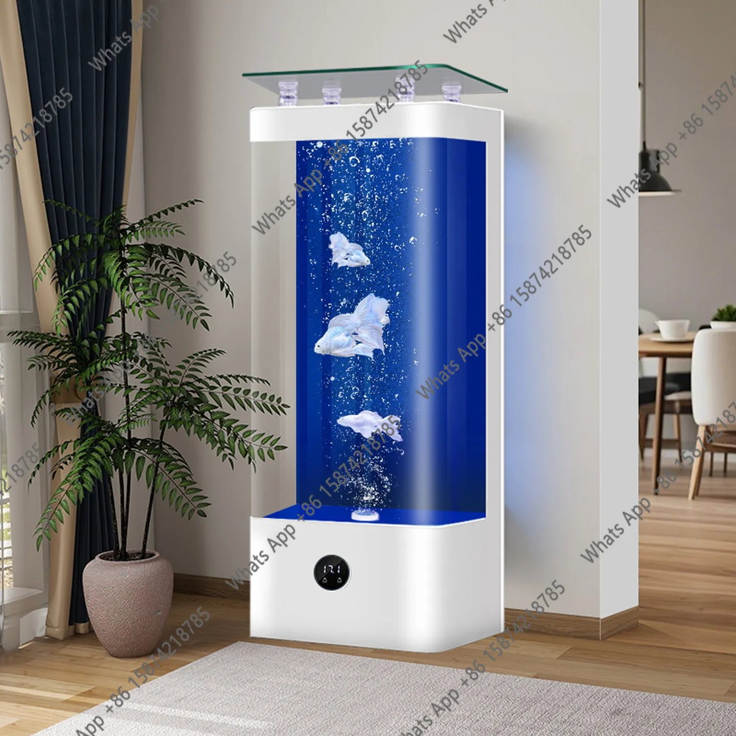 Fish tank living room small household floor vertical self-circulation back filter integrated hot bending glass goldfish tank
Fish tank living room small household floor vertical self-circulation back filter integrated hot bending glass goldfish tank