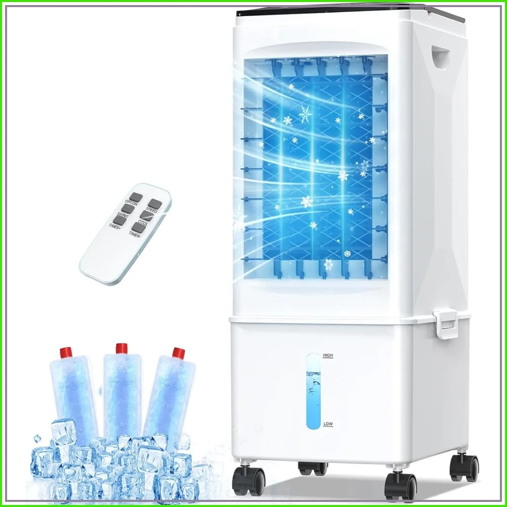 3-in-1 Evaporative Air Cooler, 9.5L Tank, Fast Cooling Portable AC with Timer & Remote, Quiet Swamp Cooler for Bedroom Office
3-in-1 Evaporative Air Cooler, 9.5L Tank, Fast Cooling Portable AC with Timer & Remote, Quiet Swamp Cooler for Bedroom Office
