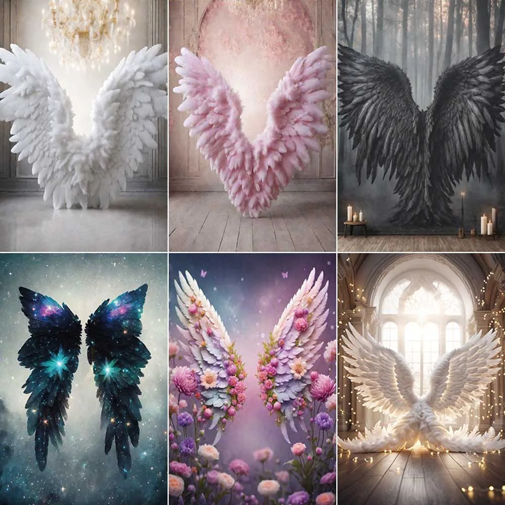 MOON.QG Black Angel Wings Photo Frames Backdrop White Butterfly Fairy Birthday Background Children Women Photography Photozone
MOON.QG Black Angel Wings Photo Frames Backdrop White Butterfly Fairy Birthday Background Children Women Photography Photozone