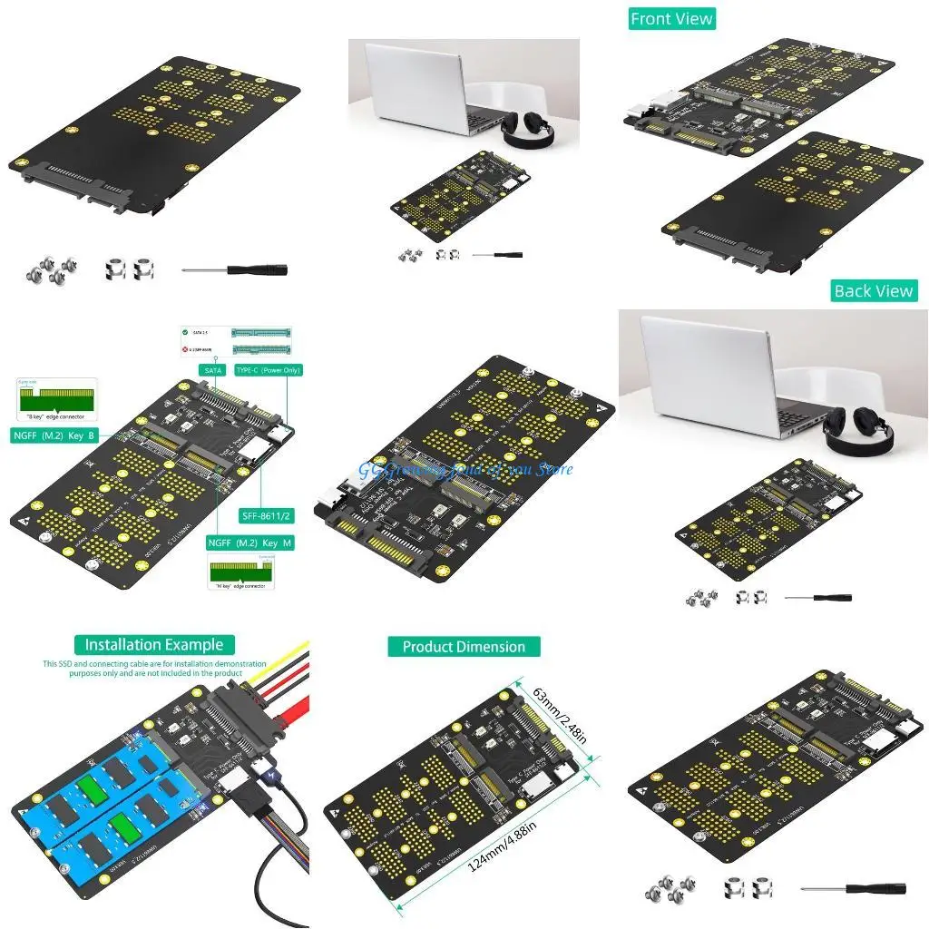 H9EB M.2(NGFF) NVMe SSDs Converters to SATAs and SFF 8611 8612 Adapter for Computer Connection
H9EB M.2(NGFF) NVMe SSDs Converters to SATAs and SFF 8611 8612 Adapter for Computer Connection