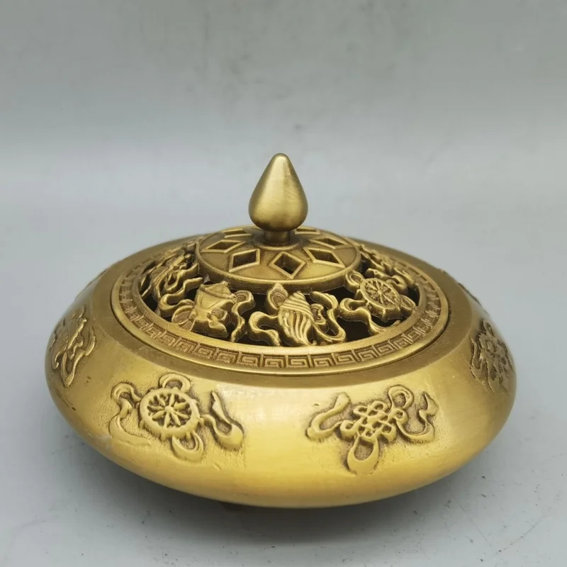 Antique Brass Ornament Home Decoration Creative Gift Copper Incense Burner Craft
Antique Brass Ornament Home Decoration Creative Gift Copper Incense Burner Craft