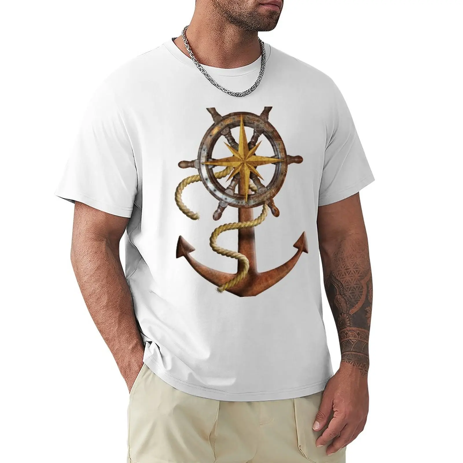 Rudder and Anchor T-Shirt anime clothes plus size tops Aesthetic clothing t shirts for men cotton
Rudder and Anchor T-Shirt anime clothes plus size tops Aesthetic clothing t shirts for men cotton