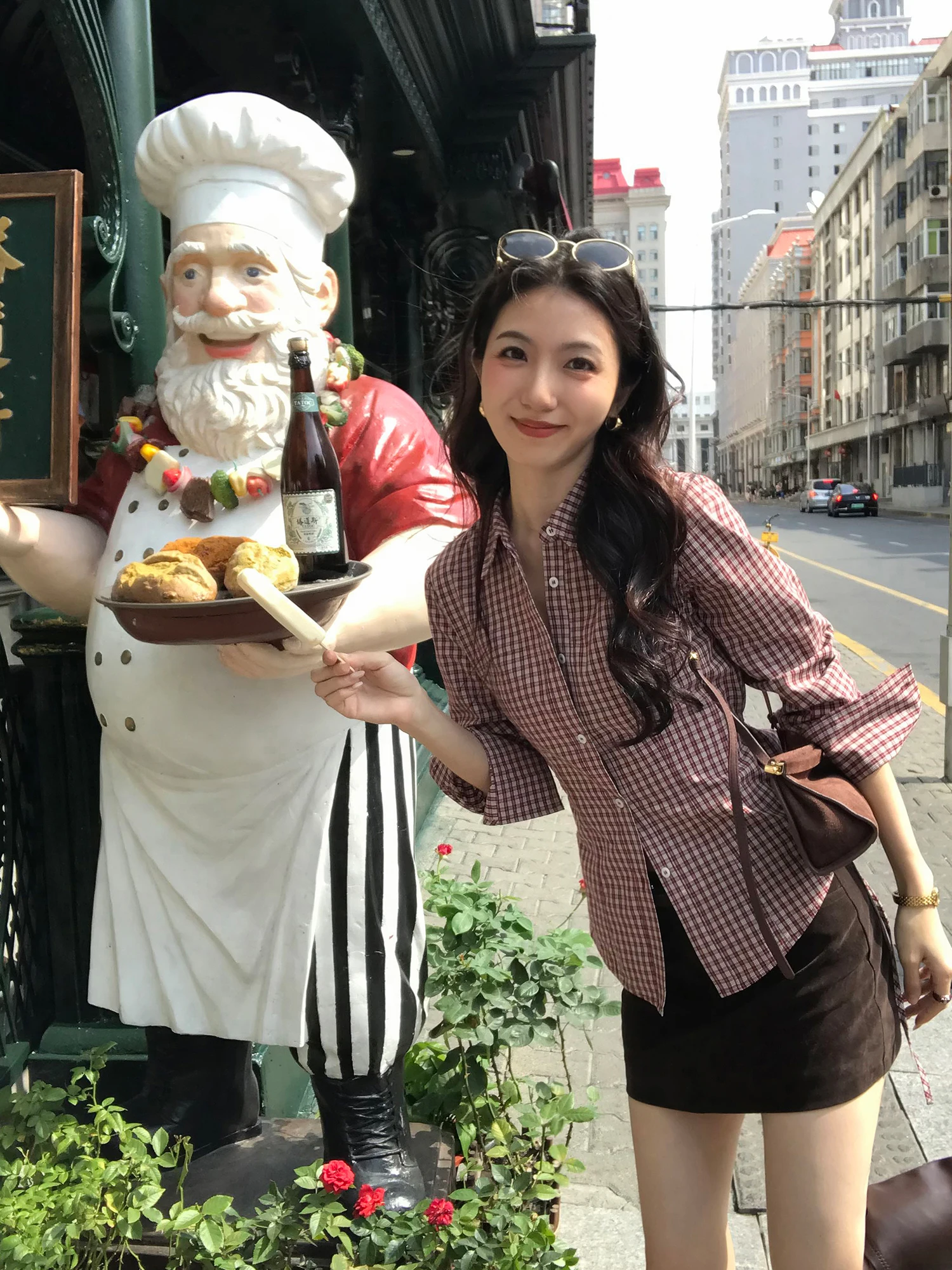 Mulvan Vintage Plaid Slim Fit Long Sve irt Women's Travel Faion Waist-Cinching irt Layering Top Cotton irt
Mulvan Vintage Plaid Slim Fit Long Sve irt Women's Travel Faion Waist-Cinching irt Layering Top Cotton irt