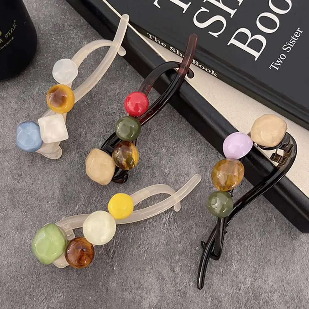 Irregular Beads Twisted Hairpin Colorful Ball-shape Hair Clip Cute Ponytail Clip Small Barrettes S Shaped Decor Sweet Headwear
Irregular Beads Twisted Hairpin Colorful Ball-shape Hair Clip Cute Ponytail Clip Small Barrettes S Shaped Decor Sweet Headwear