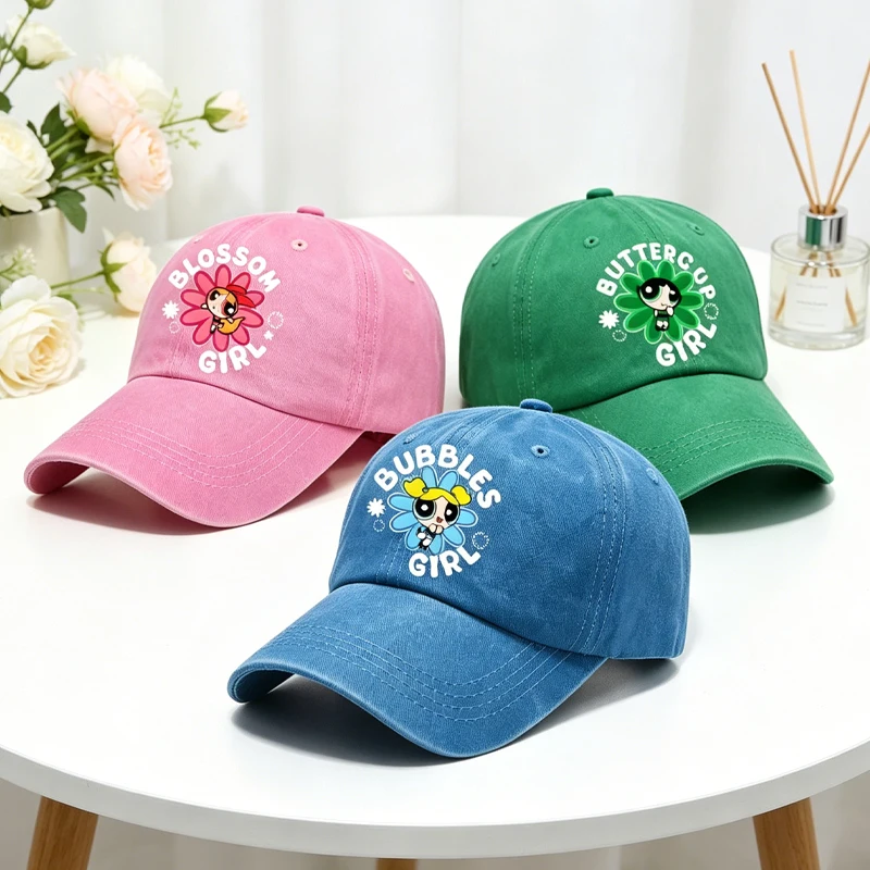 The Powerpuffs Girls Baseball Cap Outdoor Sports Cute Sun Hat Women Spring Autumn Sunbonnet Adult Fashion Retro Headgear Gift
The Powerpuffs Girls Baseball Cap Outdoor Sports Cute Sun Hat Women Spring Autumn Sunbonnet Adult Fashion Retro Headgear Gift