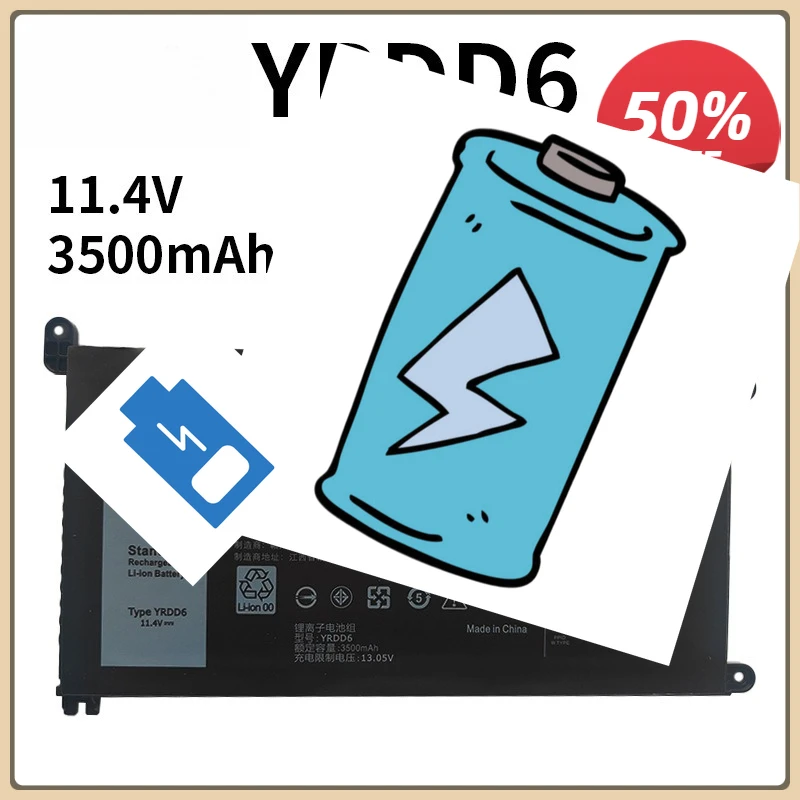 YRDD6 Laptop Battery for Dell Inspiron 3493 3501 3793 5480 5481 5493 5585 5594 7586 OYRDD6 VM732 OVM732 1VX1H 01VX1H 
YRDD6 Laptop Battery for Dell Inspiron 3493 3501 3793 5480 5481 5493 5585 5594 7586 OYRDD6 VM732 OVM732 1VX1H 01VX1H