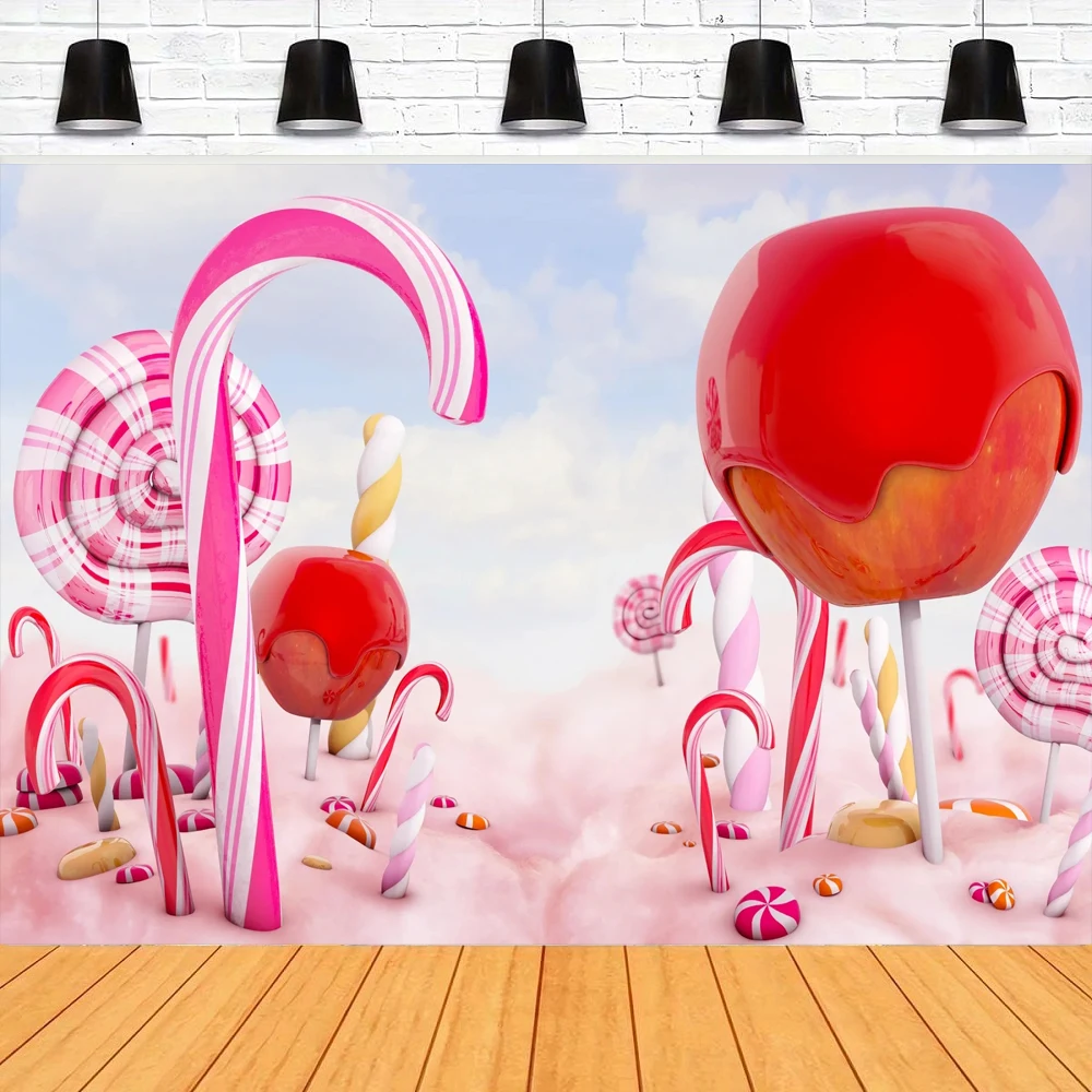 Candy House Photography Backdrop Fantasy Cane Candy Lollipop Marshmallow Background For Baby Kids Birthday Party Interior Decor
Candy House Photography Backdrop Fantasy Cane Candy Lollipop Marshmallow Background For Baby Kids Birthday Party Interior Decor