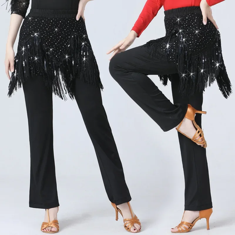 New Women Line Dance Top Samba Latin Sexy Tassel Pants Sequined Women's Salsa Dance Square Gitba Dance Clothing Glittery Pants
New Women Line Dance Top Samba Latin Sexy Tassel Pants Sequined Women's Salsa Dance Square Gitba Dance Clothing Glittery Pants