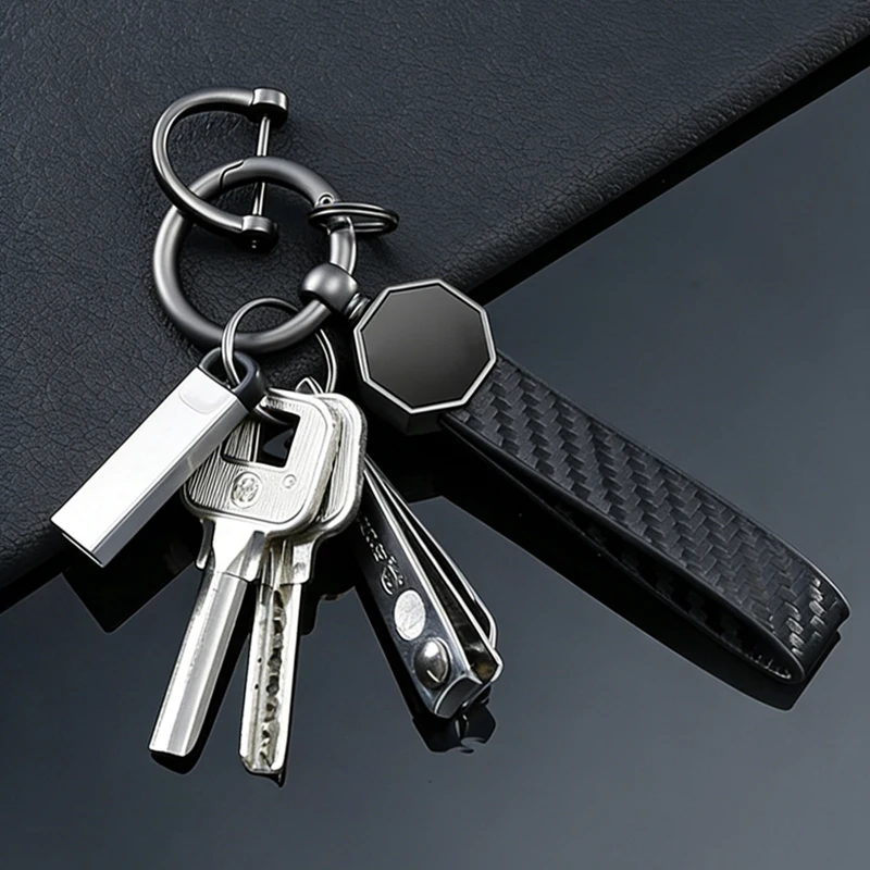 Carbon Fiber Texture Leather Keychain for Car Keys Durable Metal Ring Key Holder Anti-Lost Stylish Auto Key Chain Auto Accessory
Carbon Fiber Texture Leather Keychain for Car Keys Durable Metal Ring Key Holder Anti-Lost Stylish Auto Key Chain Auto Accessory