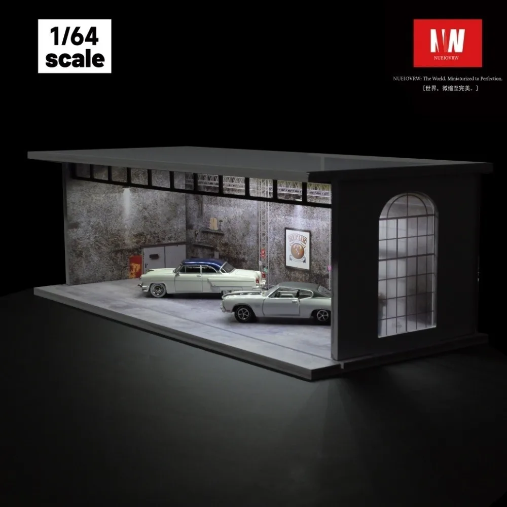 Diorama 1:64 Car Garage Model City Vintage Industrial Style Scene Model Display Case Toy
Diorama 1:64 Car Garage Model City Vintage Industrial Style Scene Model Display Case Toy